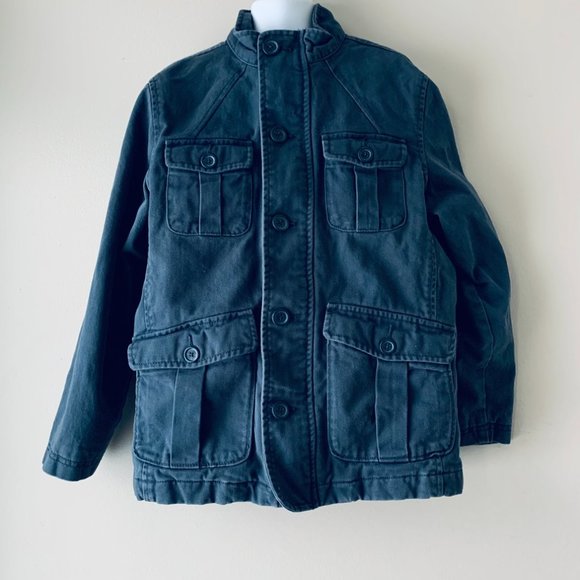 GAP KIDS indigo utility jacket size M/8 - Picture 1 of 10